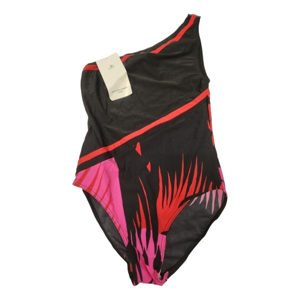JEAN Louis Scherrer Made‎ in France One piece Bathing Suit SZ 44 "Palm Trees"